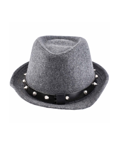 

The Tie Hub Men Grey & Black Water Repellent Fedora Hat