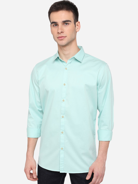 

JADE BLUE Men Blue Slim Fit Solid Casual Shirt