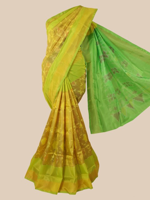 

Pothys Yellow Woven Design Zardozi Pure Silk Saree