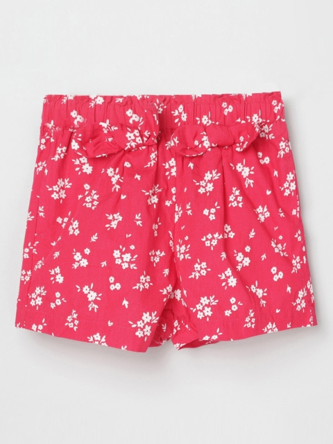 

max Girls Pink Floral Printed Mid-Rise Regular Shorts