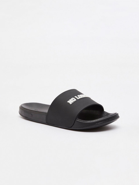 

shoexpress Men Black & White Rubber Sliders