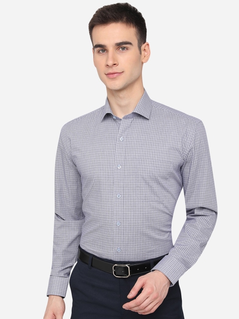 

JADE BLUE Men Blue Regular Fit Checked Casual Shirt