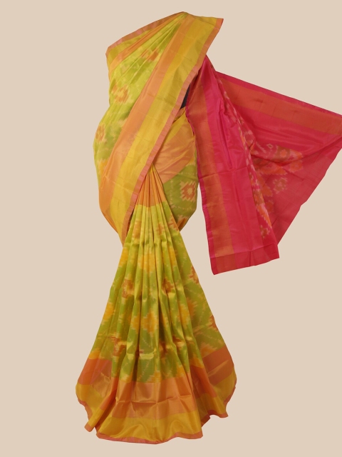 

Pothys Green Ethnic Motifs Pure Silk Saree