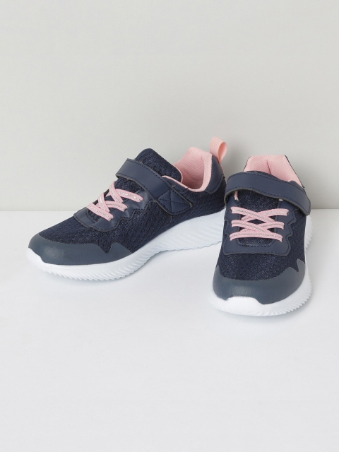 

max Girls Navy Blue Textured Sneakers