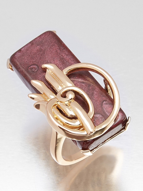 

shaze Gold-Toned & Brown CZ-Studded Starlight Finger Ring