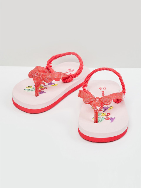 

max Girls Red & Pink Printed Slip-On