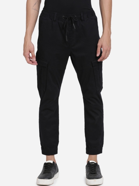 

Breakbounce Men Black Slim Fit Joggers Trousers
