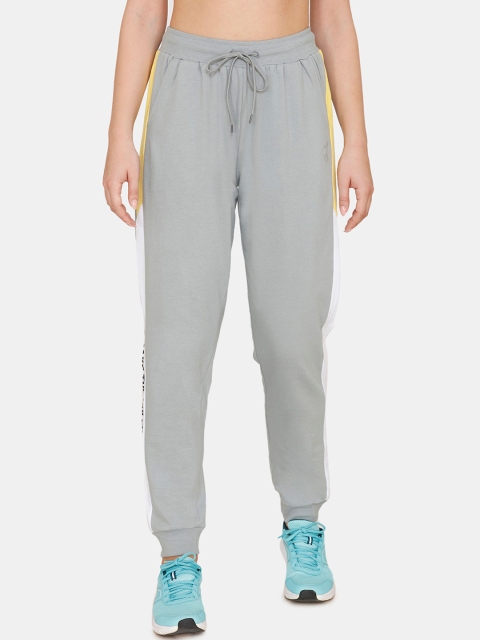 

Zelocity by Zivame Women Grey Solid Straight-Fit Sports Joggers