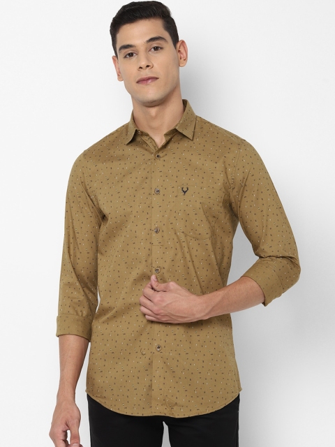 

Allen Solly Men Khaki Slim Fit Printed Casual Shirt