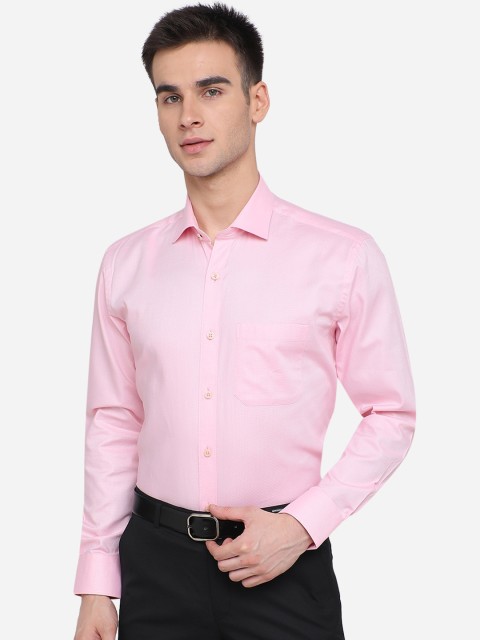 

JADE BLUE Men Pink Cotton Formal Shirt