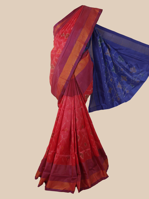 

Pothys Pink Ethnic Motifs Zari Pure Silk Saree