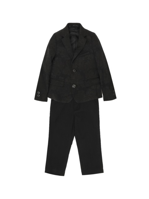 

Allen Solly Junior Boys Black Self-Design Single-Breasted Two-Piece Suit