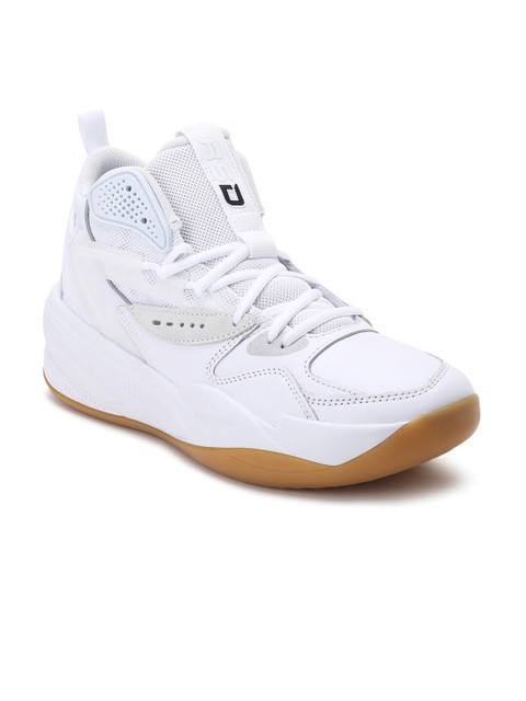 

Puma Unisex White Mesh Mid-Top Basketball Shoes