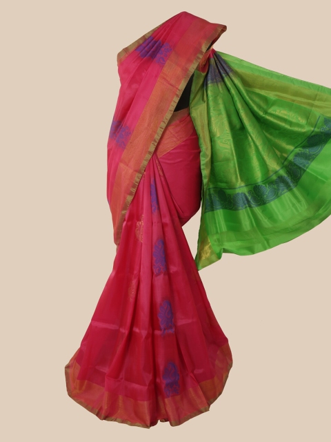 

Pothys Pink Ethnic Motifs Pure Silk Saree