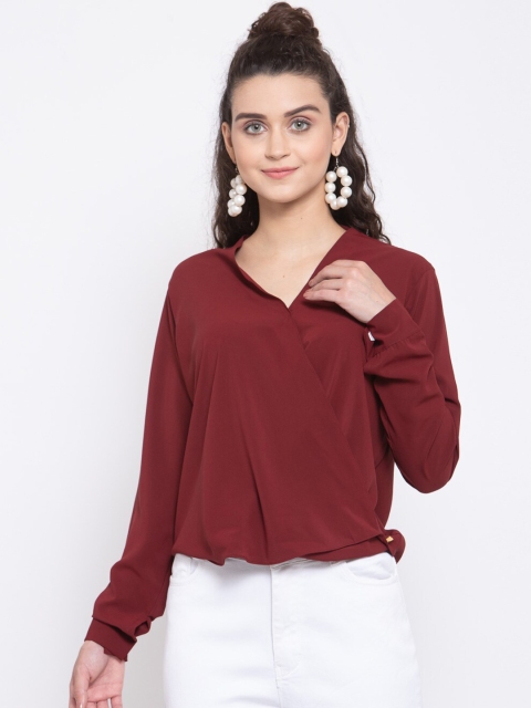 

EMBLAZE Maroon Regular Top