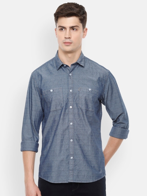 

Louis Philippe Jeans Men Blue Slim Fit Printed Casual Shirt