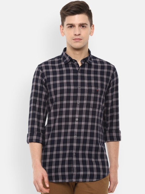 

Louis Philippe Sport Men Navy Blue Slim Fit Checked Casual Shirt
