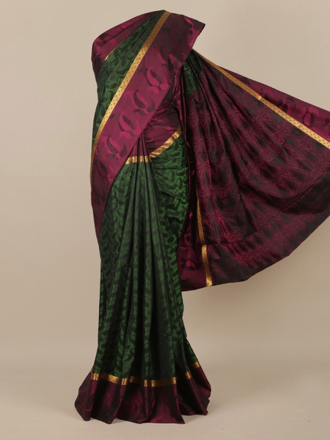 

Pothys Green & Pink Paisley Zari Art Silk Saree