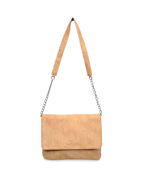 

Pink Potato Cream-Coloured Textured Leather Sling Bag