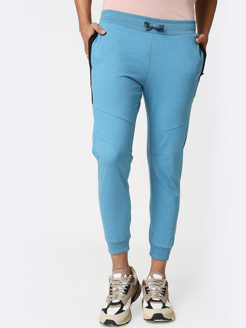 

Bewakoof Men Blue Solid Straight-Fit Joggers