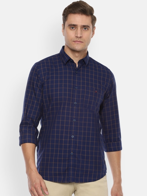 

Louis Philippe Sport Men Navy Blue Slim Fit Checked Casual Shirt