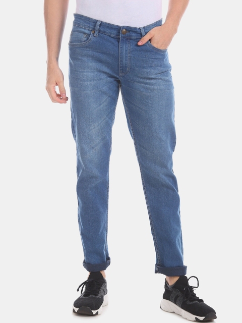 

Newport Men Blue Slim Fit Mildly Distressed Light Fade Jeans