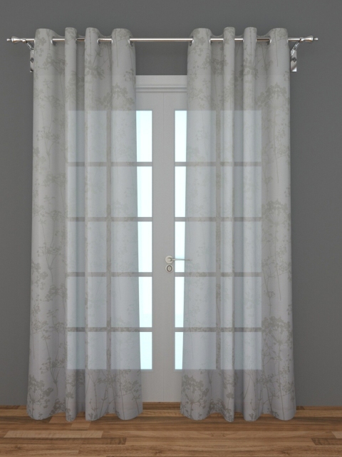 

Home Centre White & Grey Set of 2 Door Curtain