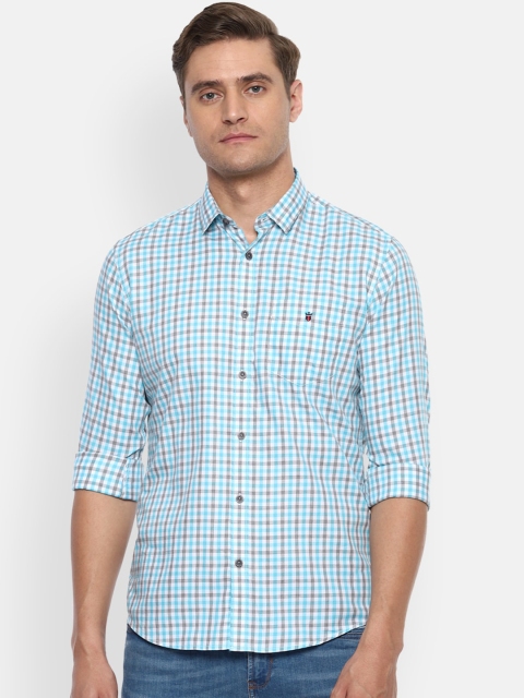 

Louis Philippe Sport Men Blue Slim Fit Checked Casual Shirt