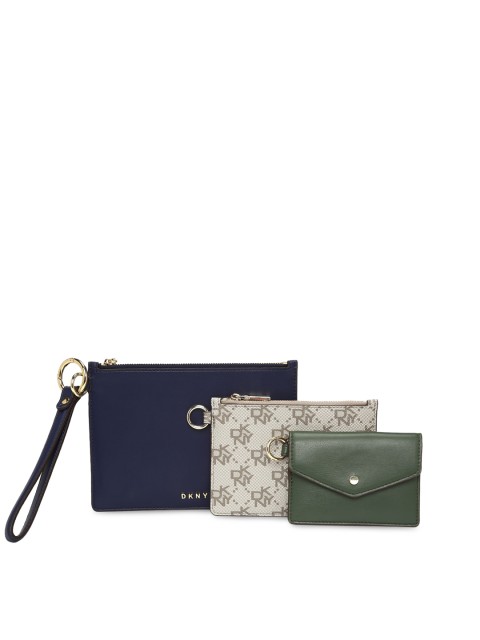 

DKNY Women Set Of 3 Multi Wrist Loop Clutches, Navy blue