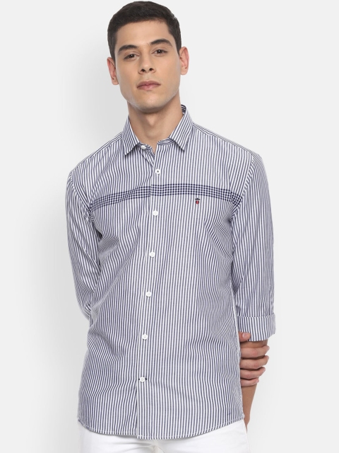 

Louis Philippe Sport Men White Slim Fit Striped Casual Shirt