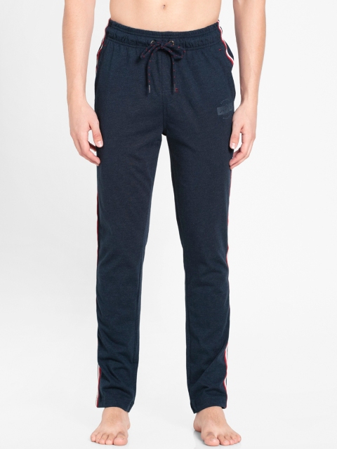 

Jockey Men Navy Blue Solid Slim-Fit Cotton Track Pants