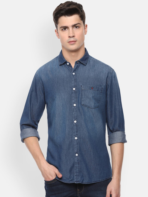 

Louis Philippe Jeans Men Blue Slim Fit Faded Casual Shirt