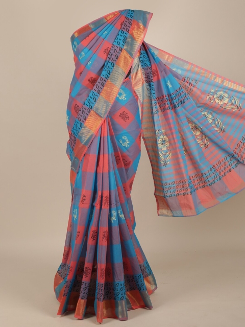 

Pothys Multi Checked Pure Cotton Saree