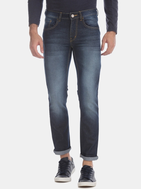

Newport Men Blue Skinny Fit Low-Rise Heavy Fade Jeans