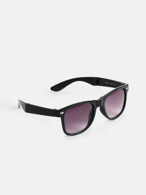 

DukieKooky Unisex Kids Purple Lens & Black Wayfarer Sunglasses with UV Protected Lens