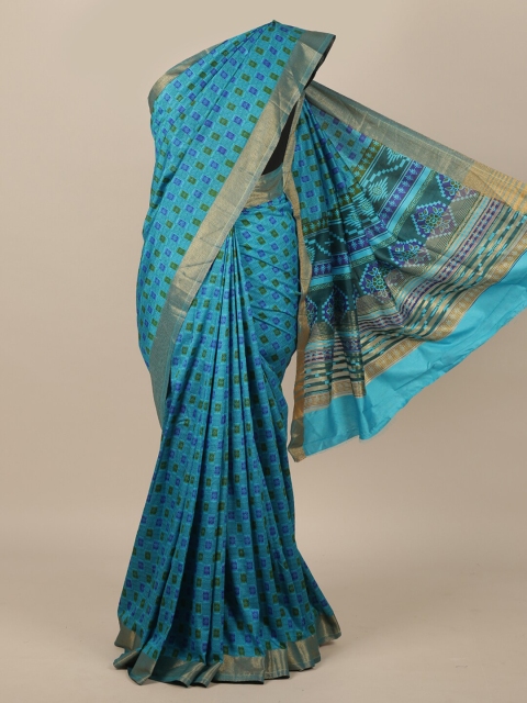 

Pothys Blue Zari Jute Silk Saree