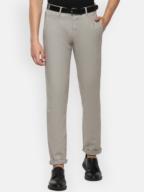 

Louis Philippe Sport Men Grey Textured Slim Fit Regular Trousers