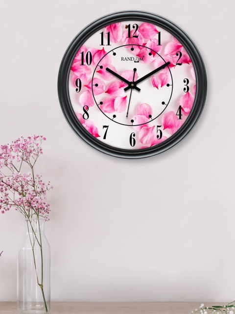 

RANDOM Pink & White Printed Contemporary 30.4 cm Analogue Wall Clock