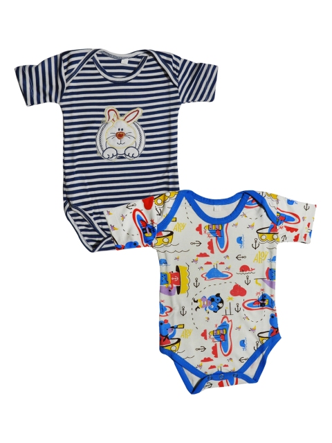 

PINKBUNNY Infant Kids Pack Of 2 Bodysuits, Blue
