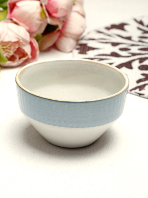 

Fabindia White & Blue Printed Ceramic Glossy Bowl