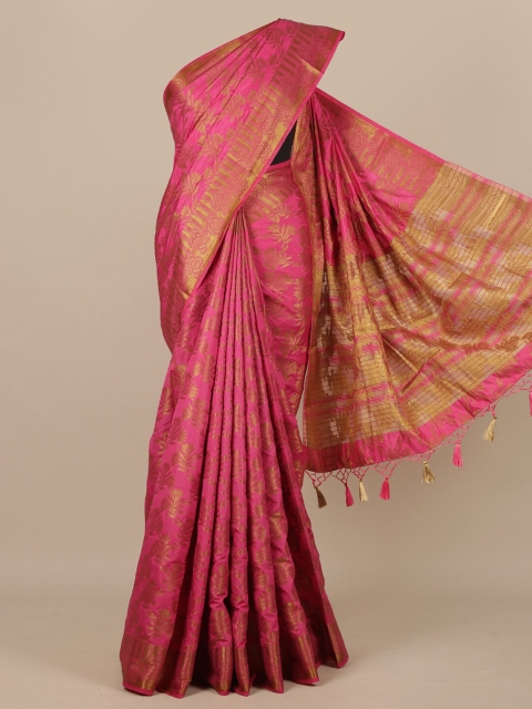 

Pothys Women Pink Jute Silk Colour Saree