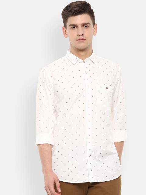 

Louis Philippe Sport Men Cream-Coloured Printed Slim-Fit Casual Shirt