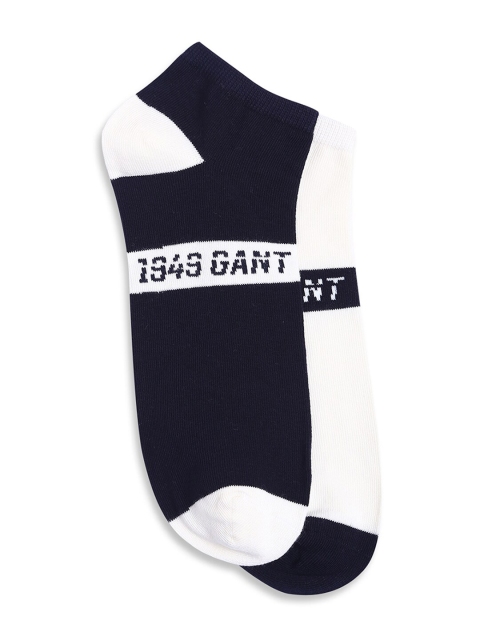

GANT Men Pack Of 2 Patterned Cotton Ankle-Length Socks, White