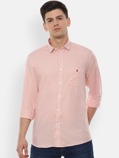 

Louis Philippe Sport Men Orange Slim Fit Checked Casual Shirt