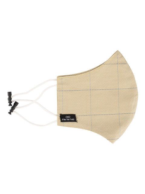 

The Tie Hub Yellow 2-Ply Checked Reusable Outdoor Face Mask