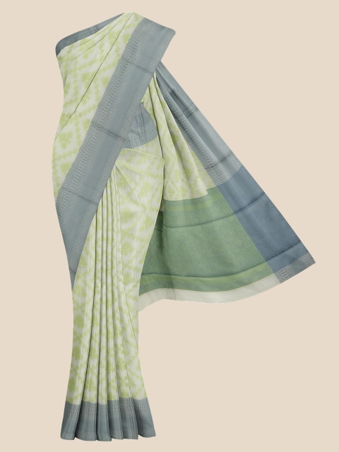 

Kalamandir Off White & Green Ethnic Motifs Pure Cotton Kota Saree