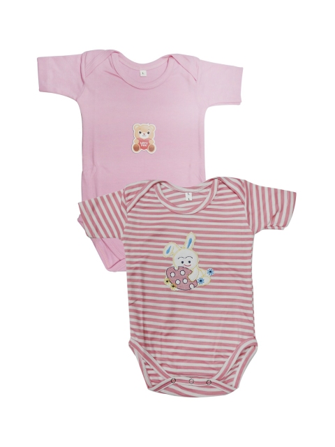 

PINKBUNNY Kids Pack Of 2 Printed Bodysuits, Pink