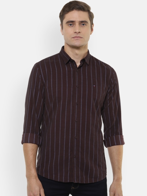 

Louis Philippe Sport Men Maroon Slim Fit Striped Casual Shirt