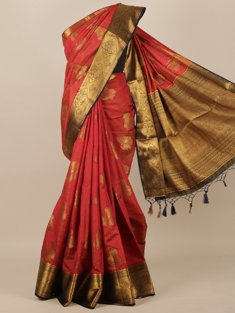 

Pothys Maroon Woven Design Zari Jute Silk Saree