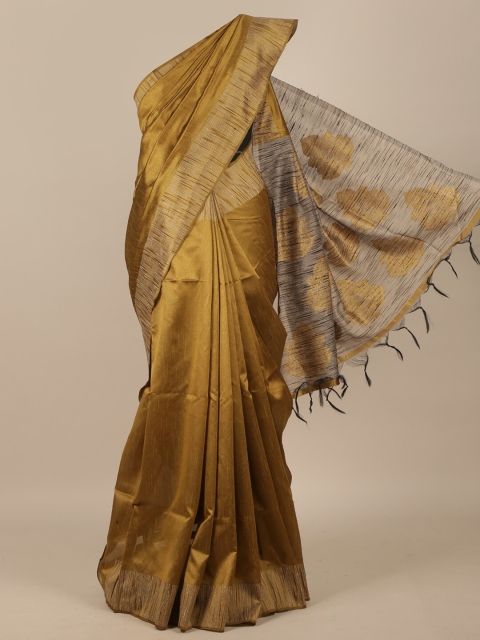 

Pothys Gold-Coloured Jute Silk Saree